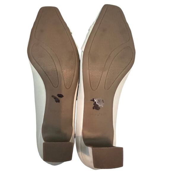 Easy Street Cream Pumps Gathering at Front Padded Inside  10 - Picture 6 of 7